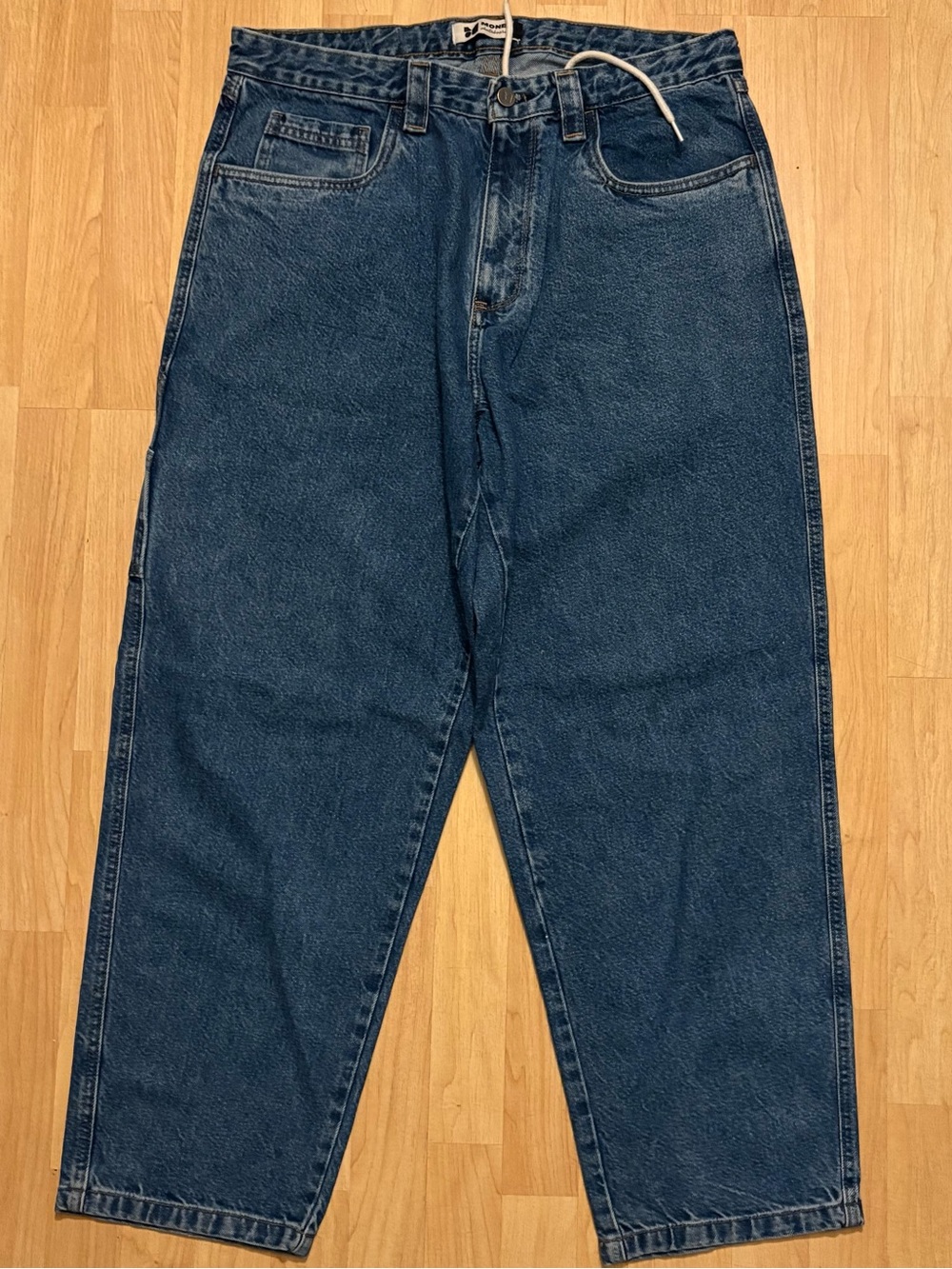 Monet Skateboards Men’s Size 32 Drawstring Baggy Denim Carpenter Jeans